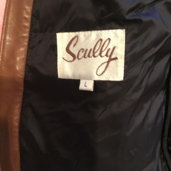 🤠 Scully Leather Western Vest Womens Ribbed Cognac Soft Zip Stand Collar 🤠 - Picture 7 of 10